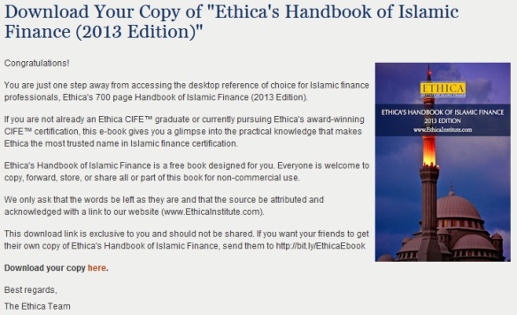 Ethica Handbook of Islamic Finance (2013)